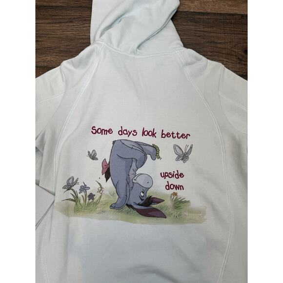 Disney Bradford Exchange Full Zip Eeyore Hooded Sweatshirt Embroidered NWT Sz M - Picture 2 of 8